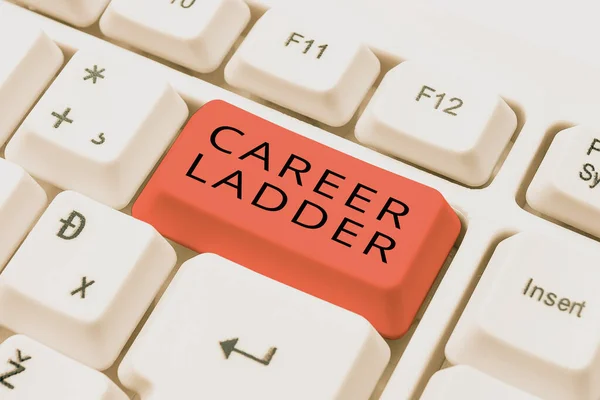 Conceptuele Weergave Career Ladder Bedrijfsconcept Job Promotion Professional Progress Upward — Stockfoto