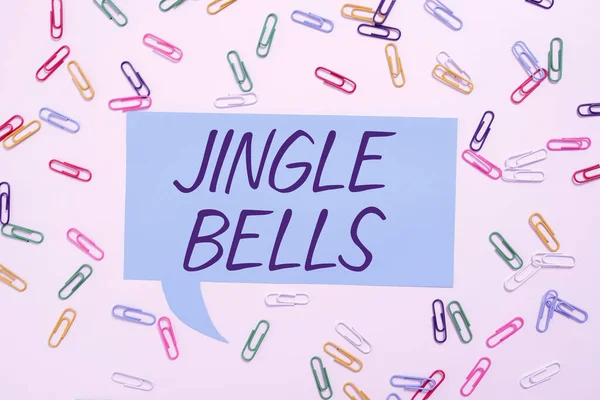 Κείμενο Που Δείχνει Έμπνευση Jingle Bells Word Γράφτηκε Στο Πιο — Φωτογραφία Αρχείου
