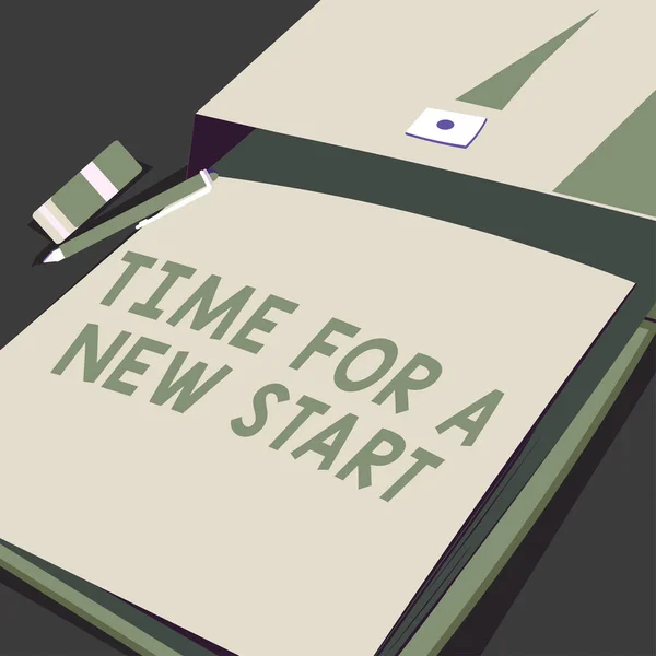 Handschrifttekst Time New Start Business Showcase Vertrouw Magie Van Het — Stockfoto