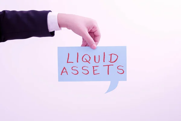 Εγγραφή Εμφανίζοντας Κείμενο Liquid Assets Επιχειρηματική Επισκόπηση Cash Bank Balances — Φωτογραφία Αρχείου