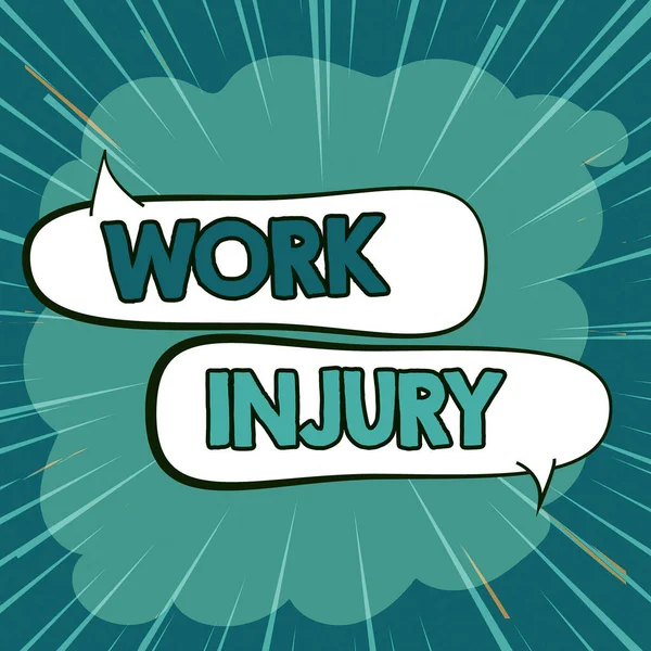 工作伤害 工作中的商业概念事故危险不安全条件下的伤害创伤 — 图库照片
