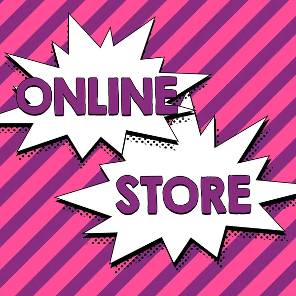 Didascalia Concettuale Online Store Business Overview Sito Web Che Offre — Foto Stock