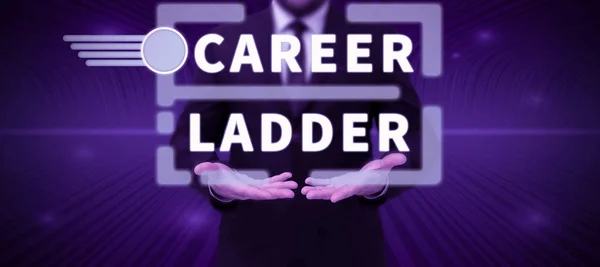 Conceptual Caption Career Ladder Business Overview Job Promotion Professional Progress — Stock Photo, Image