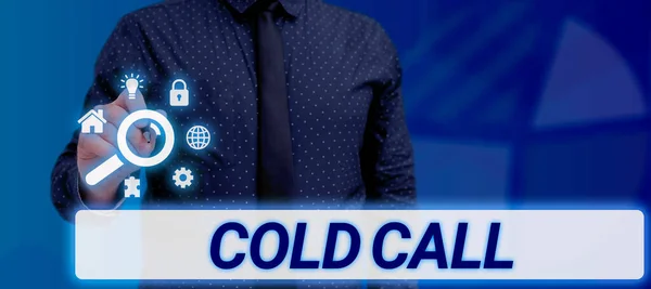Написание Отображения Текста Cold Call Бизнес Концепция Нежелательный Звонок Сделанный — стоковое фото