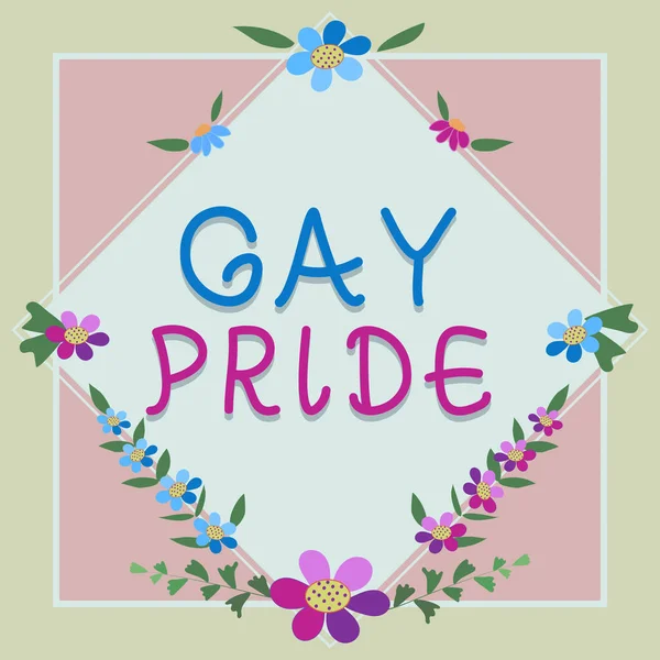 Conceptuele Weergave Gay Pride Woord Geschreven Waardigheid Van Een Idioom — Stockfoto