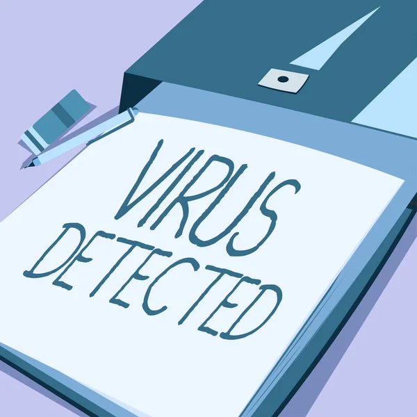 Inspiration Showing Sign Virus Detecteda Computer Program Used Prevent Remove — Φωτογραφία Αρχείου