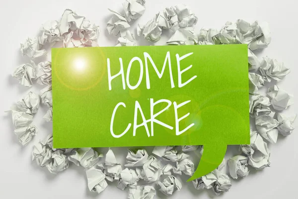 Psaní Zobrazující Text Home Care Business Showcase Místo Kde Zobrazení — Stock fotografie