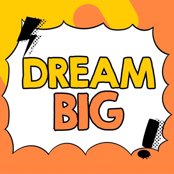 Handwriting Text Dream Big Internet Concept Think Something High Value — Stock Photo, Image