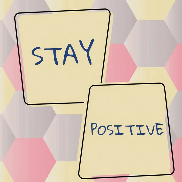 Kézírás Szöveg Maradj Pozitív Üzleti Ötlet Vegyél Részt Felemelő Gondolatok — Stock Fotó