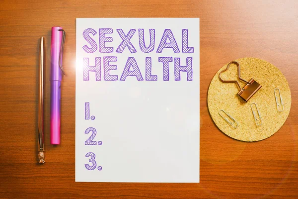 Znamení Zobrazování Sexuální Zdraví Obchodní Vitrína Zdravější Tělo Spokojenost Sexuální — Stock fotografie