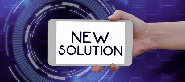 New Solution Business Overview Modern Innovation Latest Efficiency Approach Problem — 스톡 사진