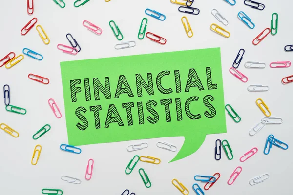 Fogalmi Megjelenítés Pénzügyi Statisztika Üzleti Kirakat Átfogó Készlet Áramlási Adatok — Stock Fotó