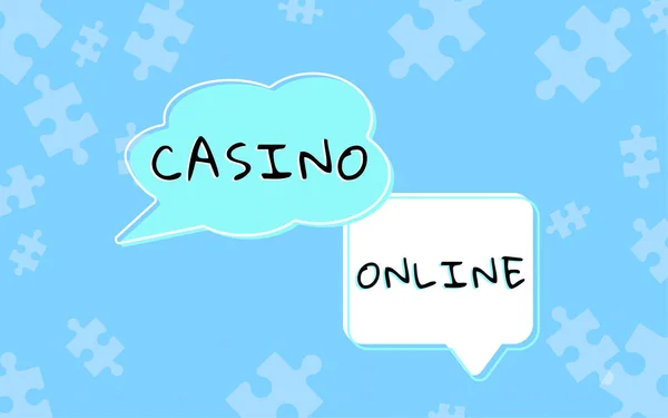 Texto Que Muestra Inspiración Casino Online Concepto Que Significa Juego —  Fotos de Stock