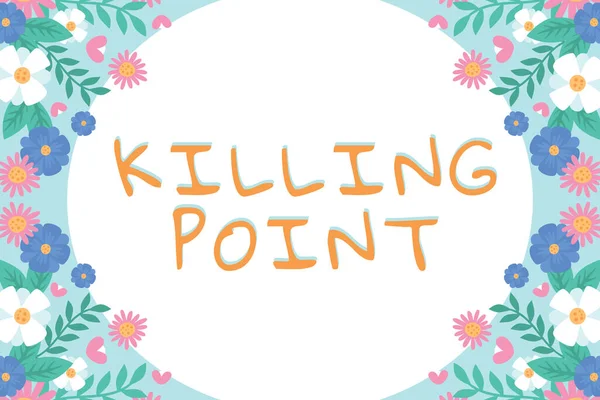Ручная Надпись Killing Point Word Phase End Review Stage Gate — стоковое фото