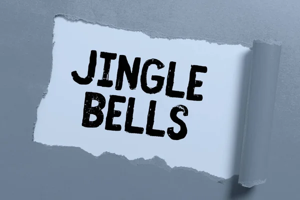 Εννοιολογική Λεζάντα Jingle Bells Word Γράφτηκε Στο Πιο Διάσημο Παραδοσιακό — Φωτογραφία Αρχείου