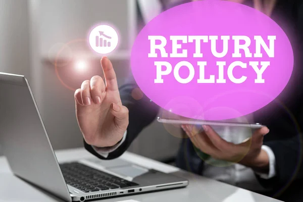 Return Policy Concept Tax Reimbursement Retail Terms Conditions Purchase — 스톡 사진