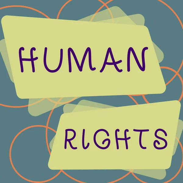 Inspiration Showing Sign Human Rights Business Overview Moral Principles Standards — Stock Photo, Image