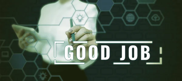 Handschrifttekst Good Job Concept Betekent Iemand Aanmoedigen Voor Zijn Inspanning — Stockfoto