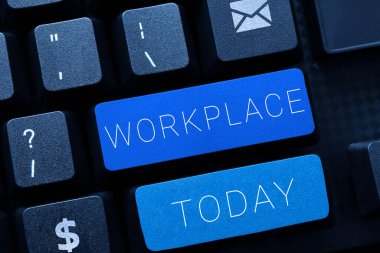 İş yeri, İşyeri Fikir Alanı 'nı gösteren bir tabela. İş emirlerini yerine getirmekle meşgul olduğunuz bir yer.