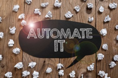 El yazısını Otomatikleştir, İşlem veya tesisin otomatik olarak çalıştırılması için kelime.