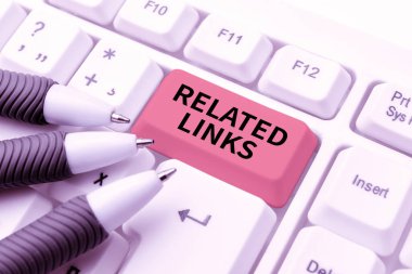 İlgili Bağlantılar sunan metin başlığı, Bir Web Sayfası Çapraz referans Hotlinks Hyperlinks içinde iş fikri web sitesi