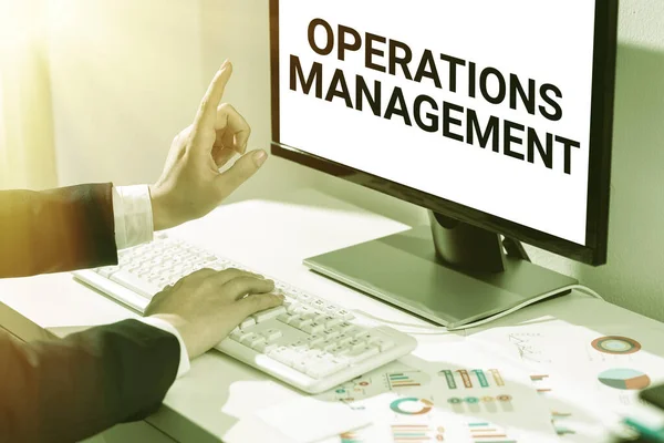 Conceptual Display Operations Management Business Approach Ensure Inputs Output Production — Stock Photo, Image