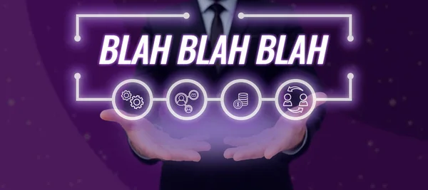 Conceptuele Weergave Blah Blah Blah Business Concept Veel Valse Informatie — Stockfoto