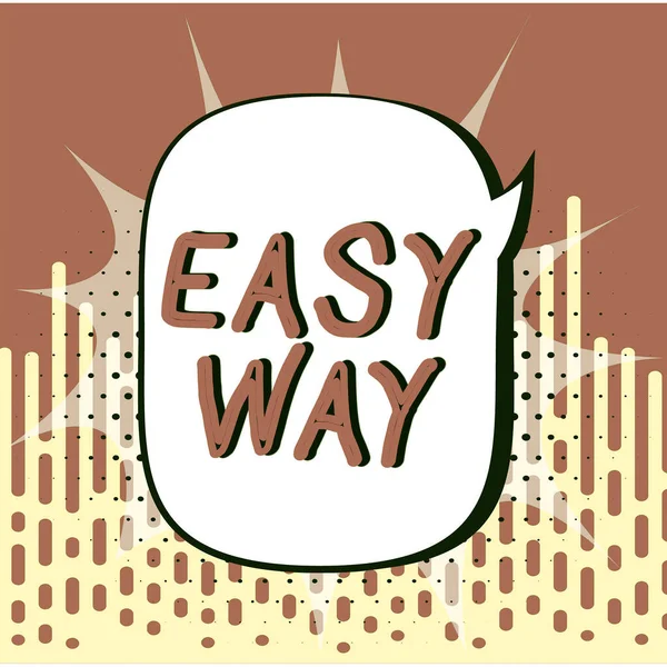 Inspiracja Pokazując Znak Easy Way Słowo Napisane Podejmowanie Trudnych Decyzji — Zdjęcie stockowe