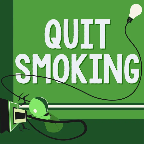 Handwriting Text Quit Smoking Business Concept Discontinuing Stopping Use Tobacco — Stock Photo, Image