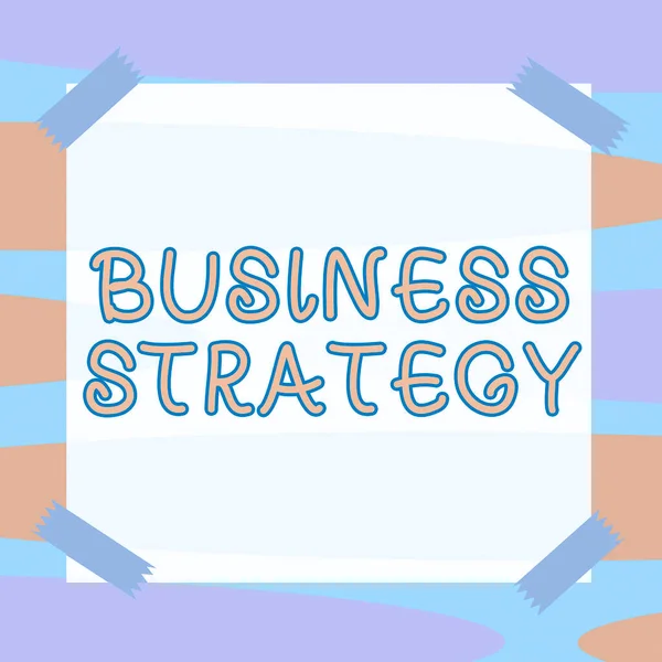 Tekst Pokazujący Inspirację Business Strategymanagement Plan Gry Osiągnięcia Pożądanego Celu — Zdjęcie stockowe