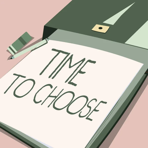 Konzeptionelle Darstellung Time Choosedie Vorzüge Mehrerer Optionen Beurteilen Und Eine — Stockfoto
