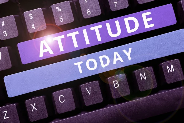 Handwriting text Attitude, Business showcase settled way of thinking or feeling about something Personality