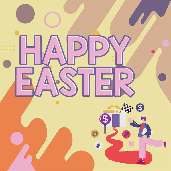 Text caption presenting Happy Easter, Business concept Christian feast commemorating the resurrection of Jesus