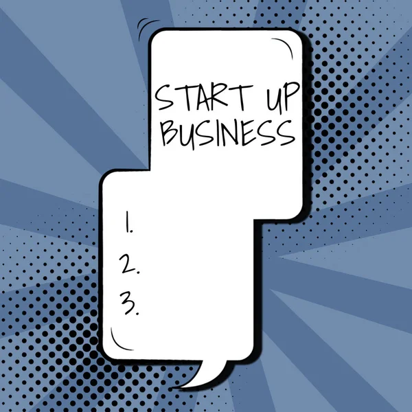 Teksten Weergeven Start Businessaangaan Tot Een Nieuwe Onderneming Verse Handel — Stockfoto