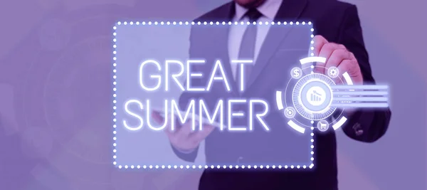 Didascalia Testo Che Presenta Great Summer Business Idea Avere Divertimento — Foto Stock