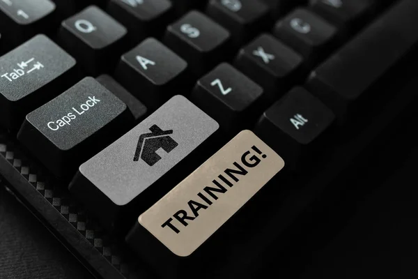 Text Sign Showing Training Word Activity Occurred Starting New Job — Stock Photo, Image