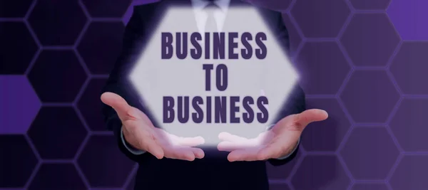 Εννοιολογική Λεζάντα Business Business Επιχειρηματική Προσέγγιση Εμπορική Συναλλαγή Μεταξύ Δύο — Φωτογραφία Αρχείου