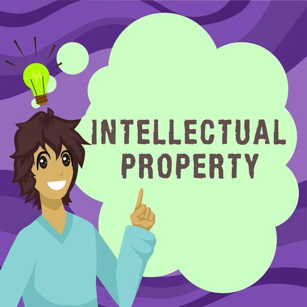 Inspiracja Pokazując Znak Własność Intelektualna Podejście Biznesowe Chroń Przed Nieautoryzowanym — Zdjęcie stockowe