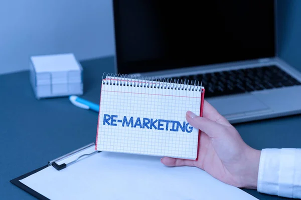 Sign Displaying Marketing Business Overview Strategy Reach Potential Customers Your — Stock Photo, Image