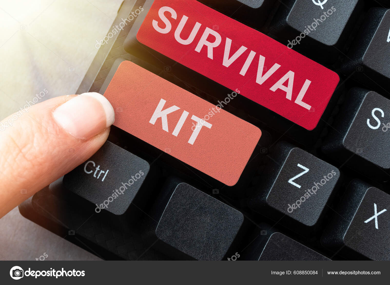 Writing Displaying Text Survival Kit Concept Meaning Emergency Equipment  Collection Stock Photo by ©nialowwa 608850084