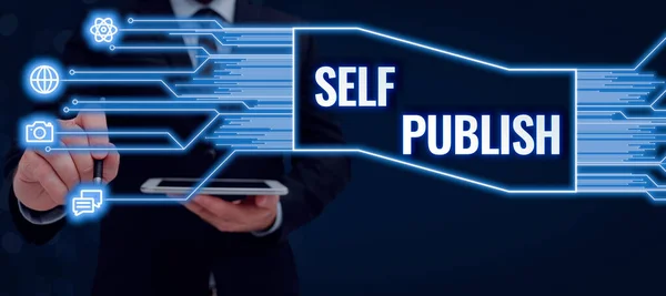 Self Publish Business Konseptini Gösteren Imza Bağımsız Kendi Hesabına Yayınlanan — Stok fotoğraf