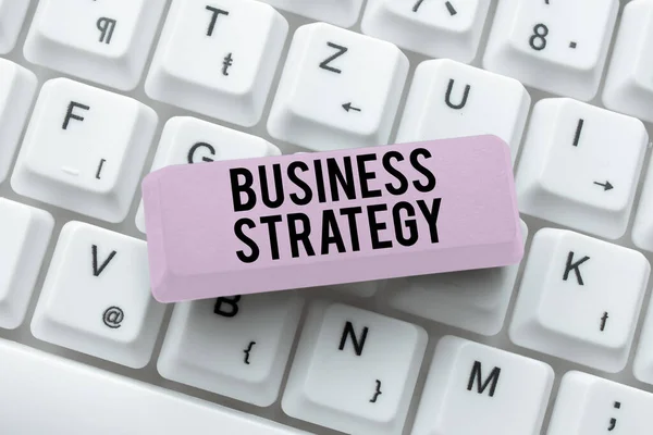 Tekst Pisma Ręcznego Strategia Biznesowaplan Gry Zarządzania Osiągnięcia Pożądanego Celu — Zdjęcie stockowe