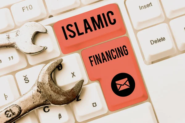 Display Concettuale Islamic Financingattività Bancaria Investimenti Conformi Alla Sharia Word — Foto Stock