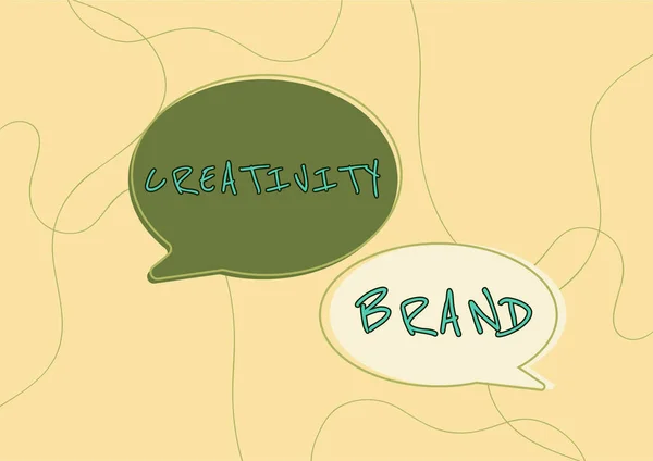 Inspiratie Met Teken Creativiteit Branddesign Naam Functie Die Organisatie Onderscheidt — Stockfoto
