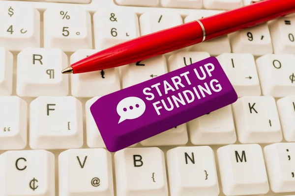 Conceptuele Weergave Start Financiering Beginnen Geld Investeren Nieuw Opgerichte Bedrijf — Stockfoto