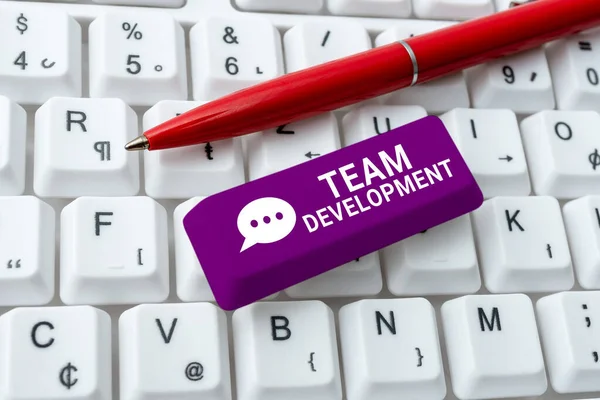 Conceptuele Weergave Team Developmentlearn Waarom Hoe Kleine Groepen Veranderen Tijd — Stockfoto