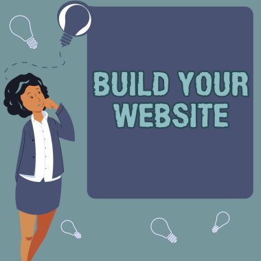 El yazısı işareti Web sitenizi oluşturun Bir iş piyasası kurmak için bir ekomünikasyon sistemi kurun, Kavramsal fotoğraf bir iş piyasası kurmak için bir ekomünikasyon sistemi kurun