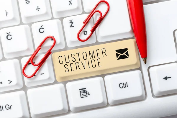 Handwriting Text Customer Serviceprocess Ensuring Client Satisfaction Product Internet Concept — Stock Photo, Image