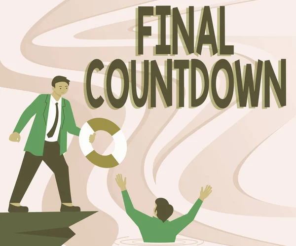 Szöveg Felirat Bemutatása Final Countdownlast Moment Any Work Having Posibility — Stock Fotó