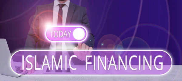 Fogalmi Megjelenítés Iszlám Finanszírozásbanktevékenység Befektetés Amely Megfelel Saría Üzleti Megközelítés — Stock Fotó